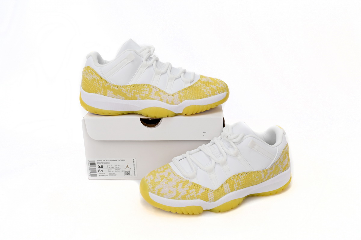 Air Jordan 11 Retro Low WMNS “Yellow Snakeskin  AH7860-107