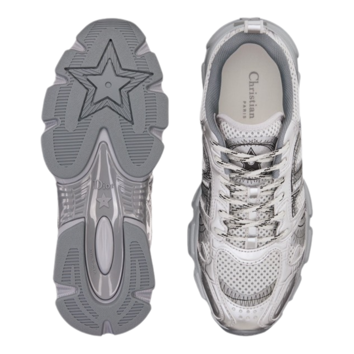 Dior Cono 24ss Sneaker Silvery KCK414TRM-S19W