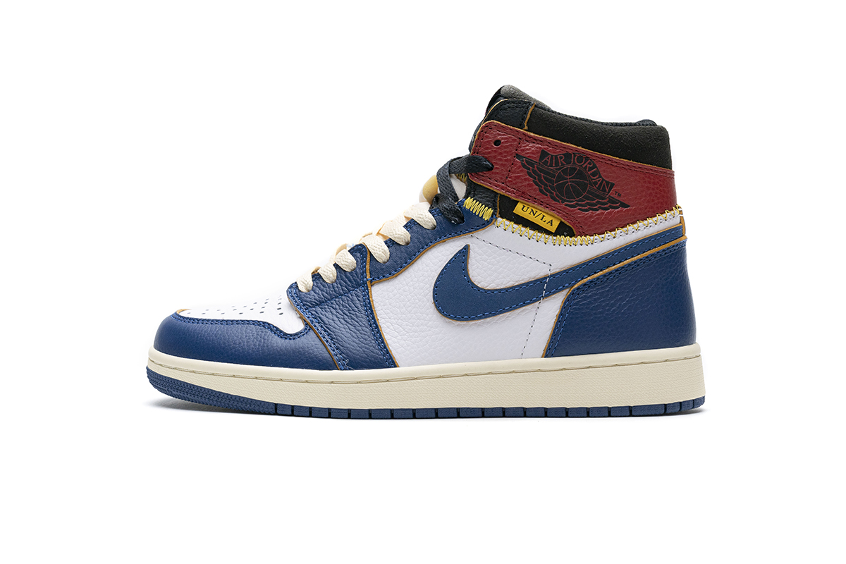 PK GOD  Air Jordan 1 Retro High Union Los Angeles Blue Toe BV1300-146
