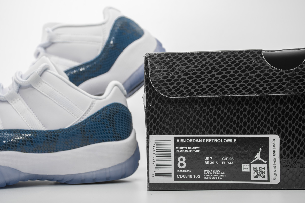 Air Jordan 11 Low “Navy Blue Snakeskin”CD6846-102