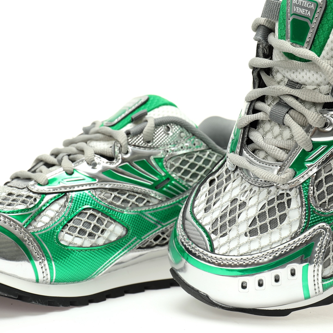 Bottega Veneta Orbit Lace-up Low Sneakers Green 741357v2x401428