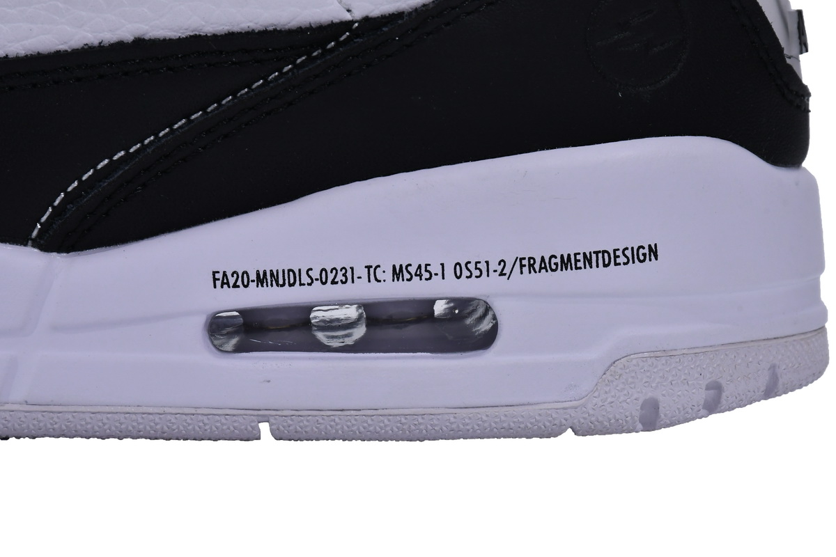 Fragment Design x Air Jordan 3 Black White   DA3595-100