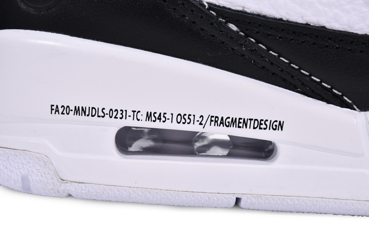 Fragment Design x Air Jordan 3 Black White DA3595-100