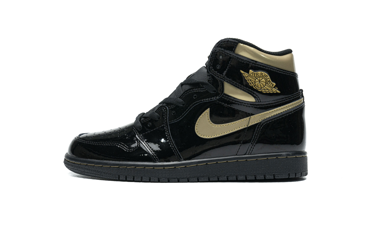 Air Jordan 1 High OG Patent Black Metallic Gold  555088-032