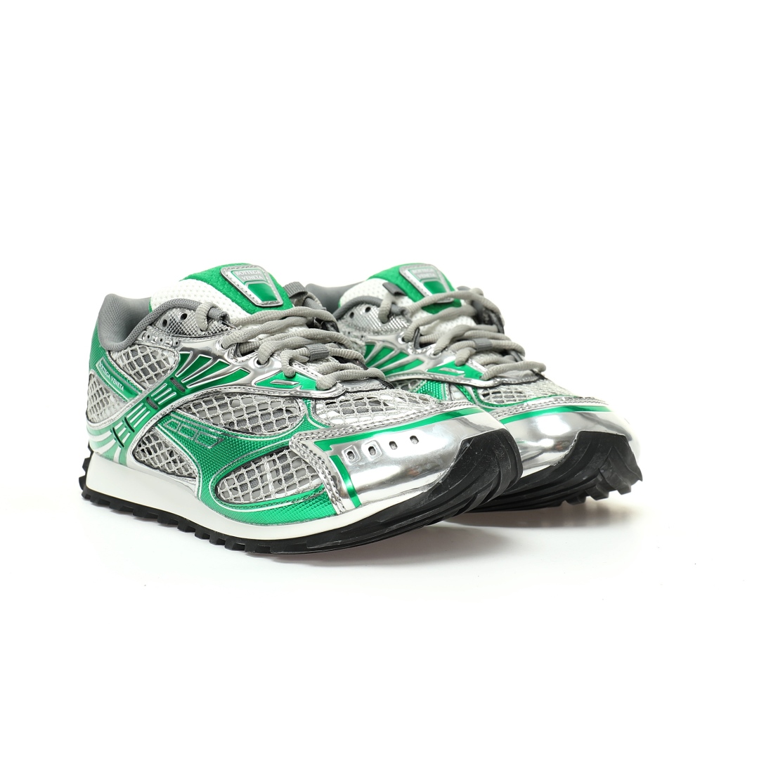 Bottega Veneta Orbit Lace-up Low Sneakers Green 741357v2x401428