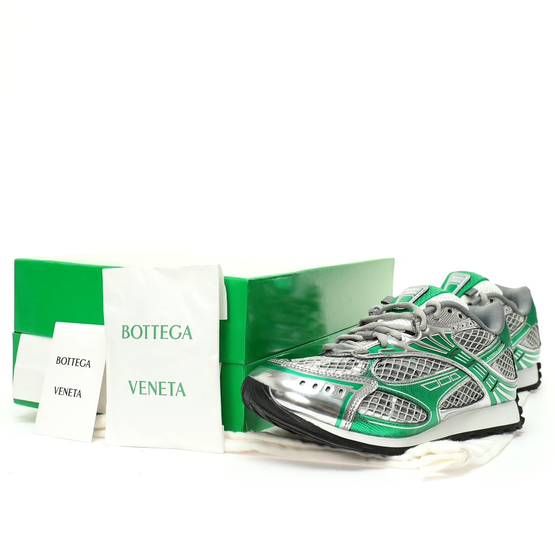 Bottega Veneta Orbit Lace-up Low Sneakers Green 741357v2x401428