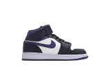 Jordan 1 Mid White Black Purple 554724-095