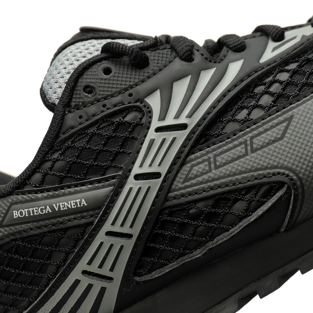 Bottega Veneta Orbit Lace-up Low Sneakers Black 741357v2x401000
