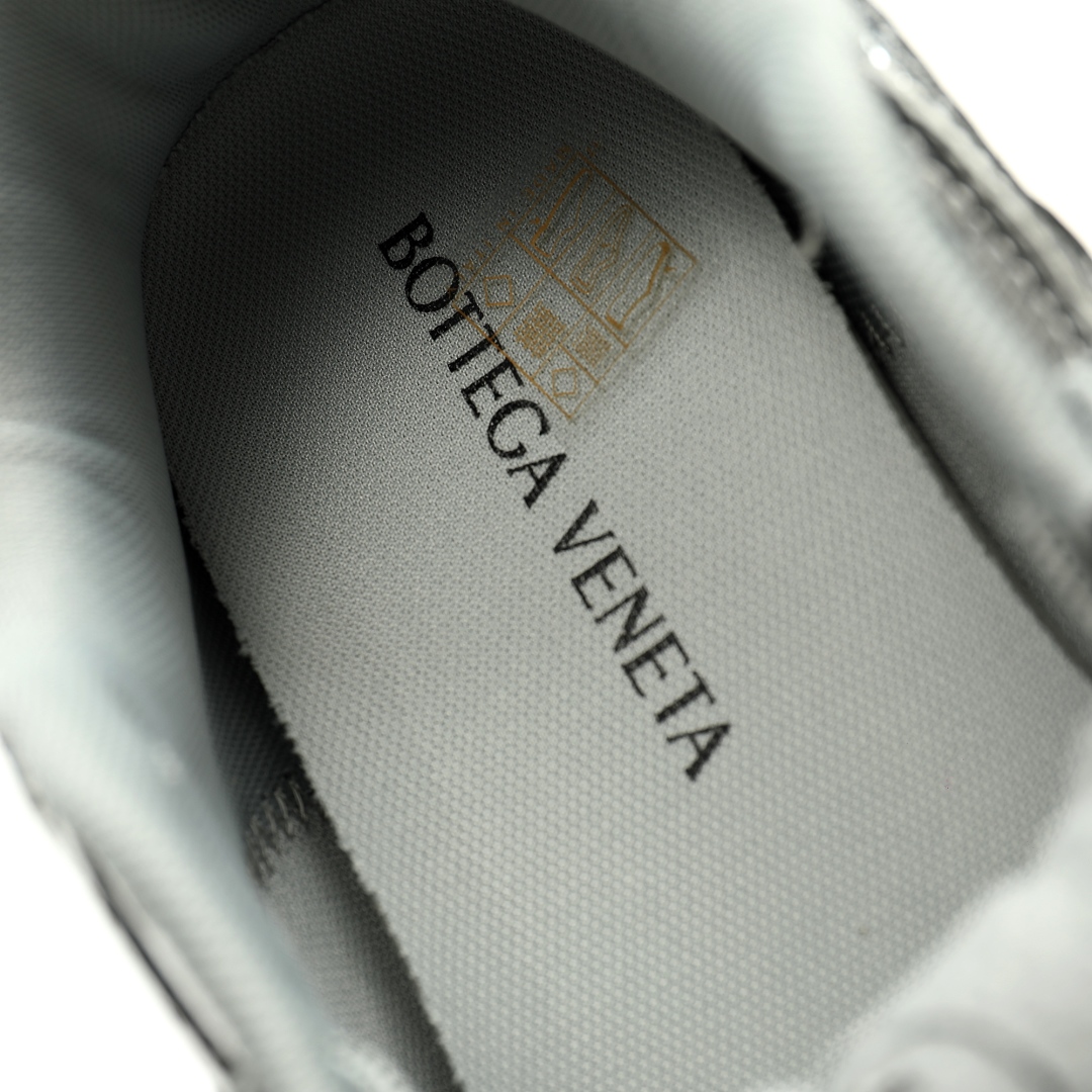 Bottega Veneta Orbit Lace-up Low Sneakers Silver 741357v4v511414