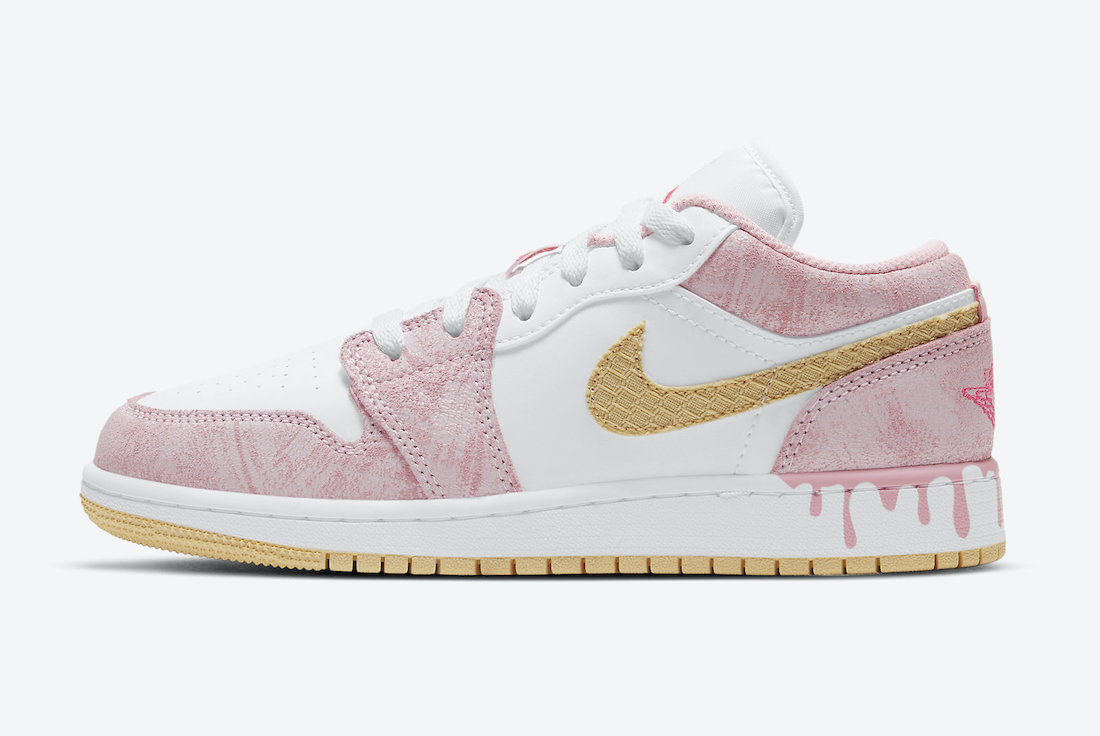 Air Jordan 1 Low SE GS Paint Drip  CW7104-601