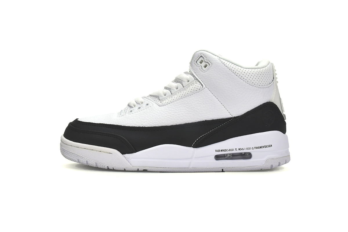 Fragment Design x Air Jordan 3 Black White   DA3595-100