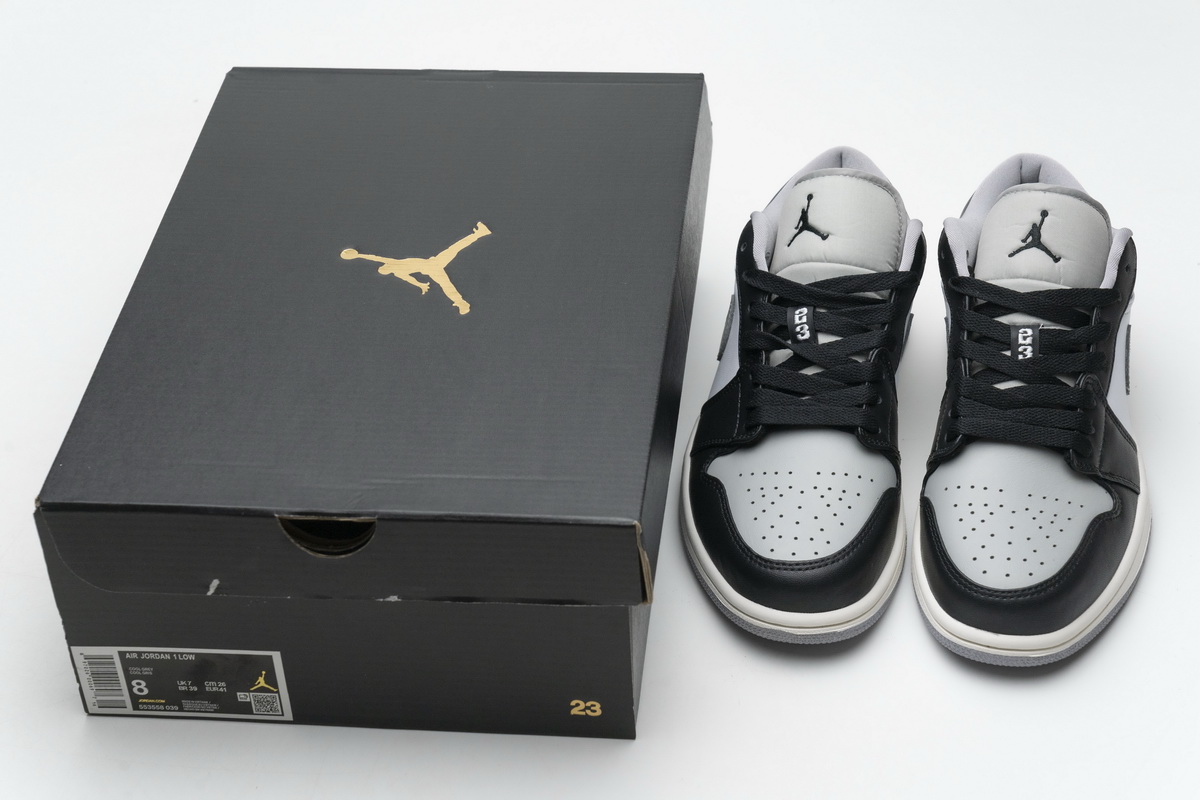 Air Jordan 1 Low Light Smoke Grey   553558-039