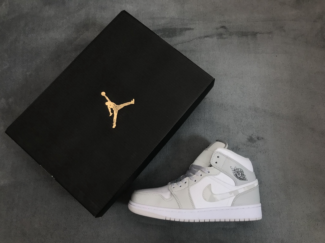 Air Jordan 1 Mid  White Camo  DC9035-100