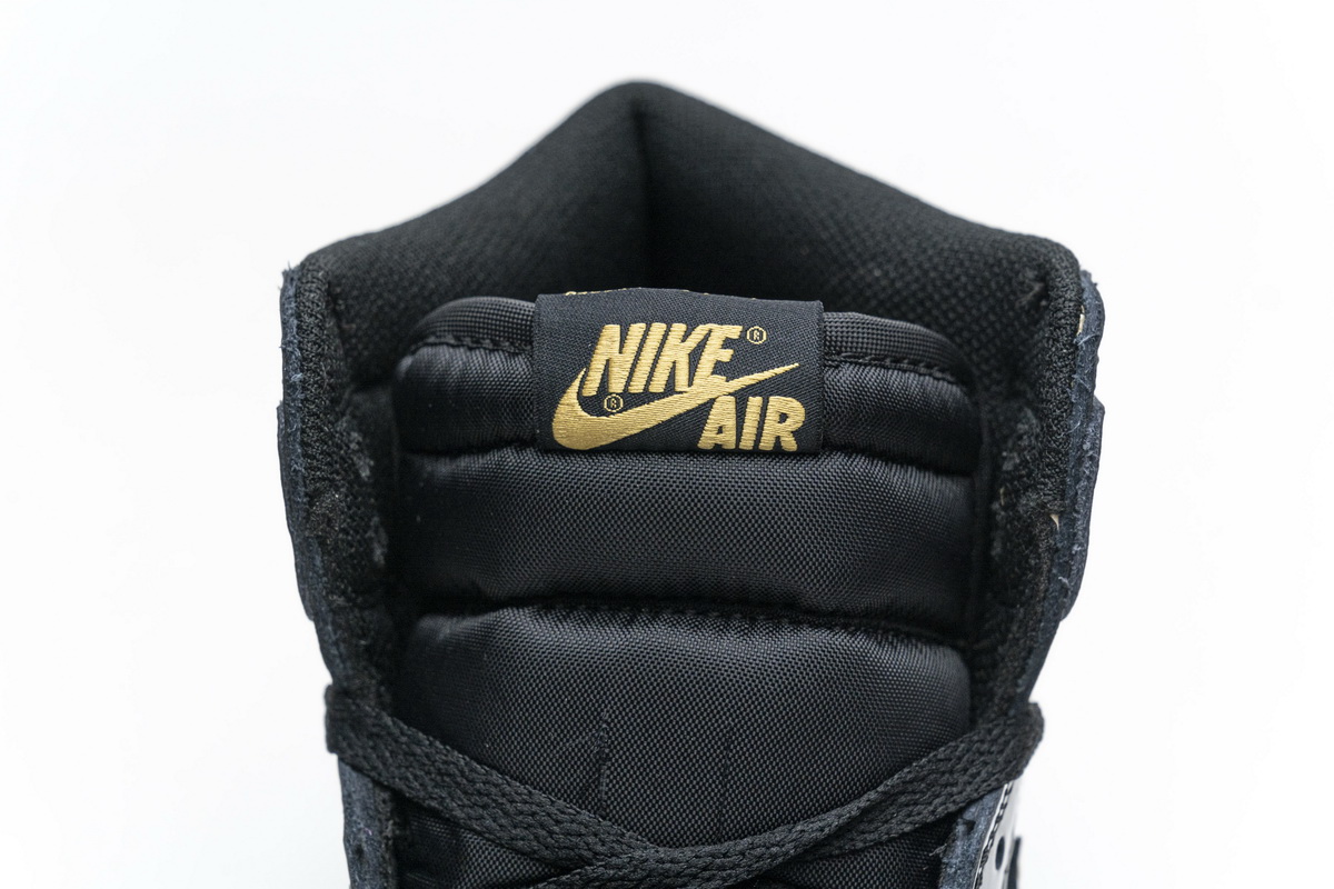 DG  Air Jordan 1 High OG Patent Black Metallic Gold  555088-032