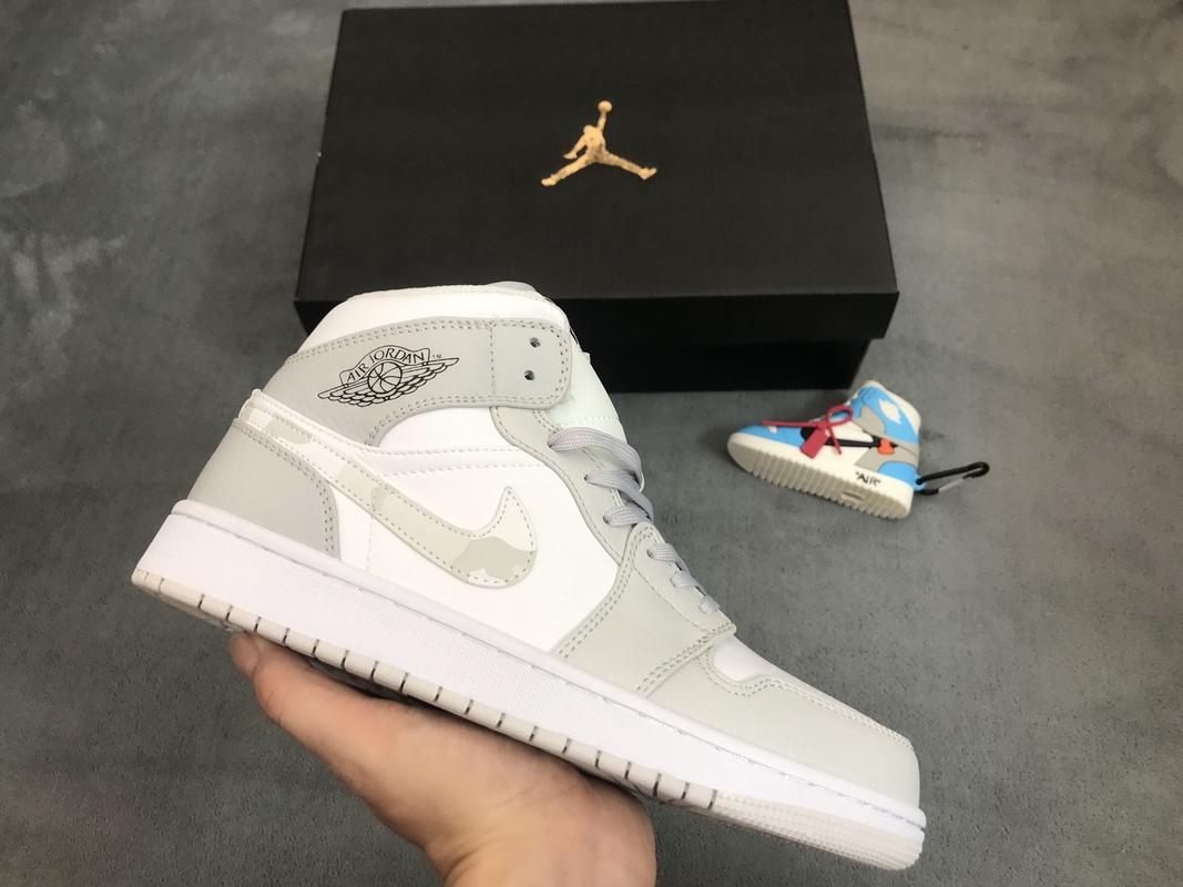 Air Jordan 1 Mid  White Camo  DC9035-100