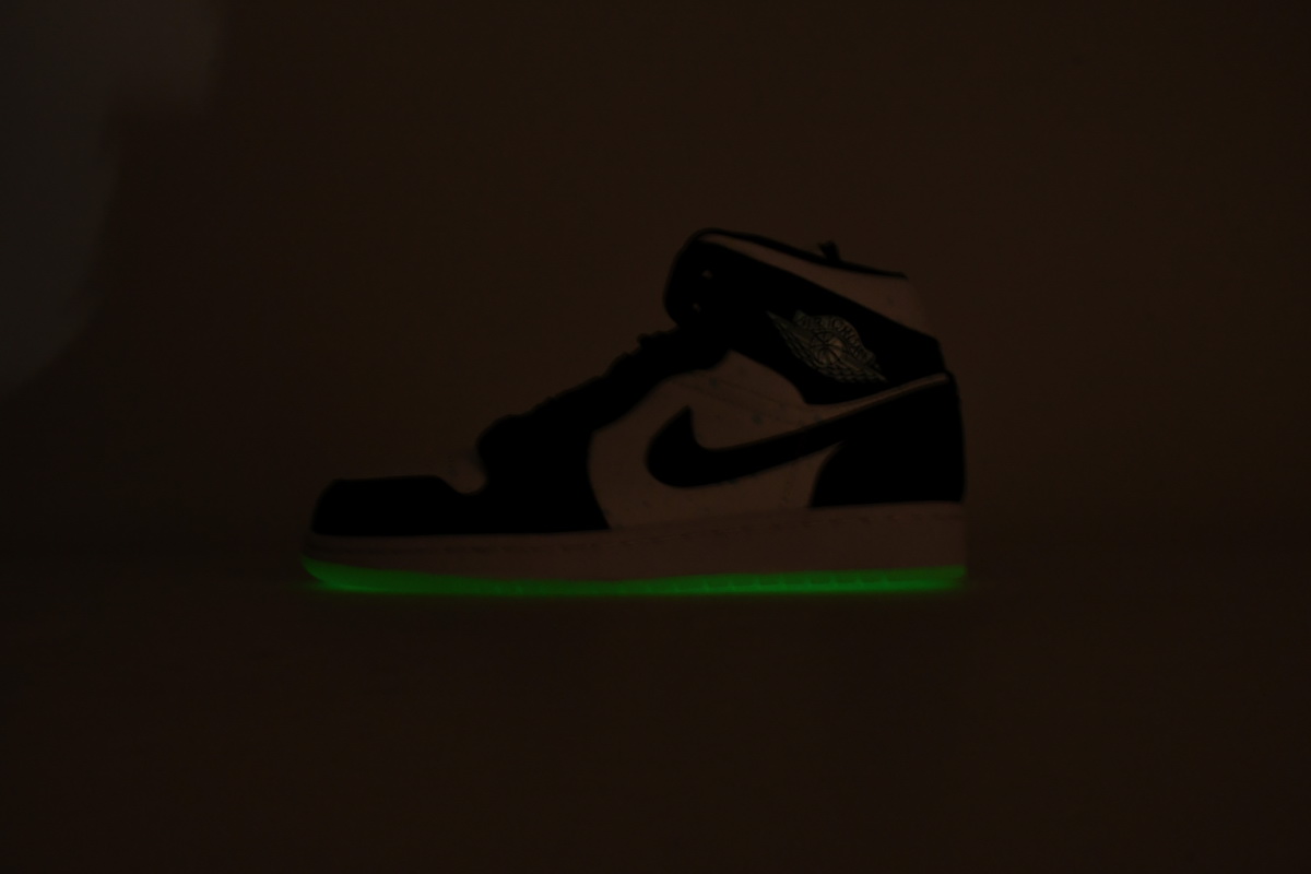 Air Jordan 1 Mid GS White Black Teal Tint BQ6931-103