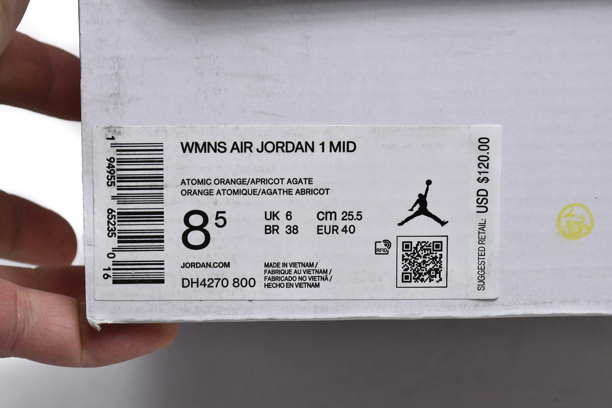 Air Jordan 1 Mid  Apricot Orange  DH4270-800
