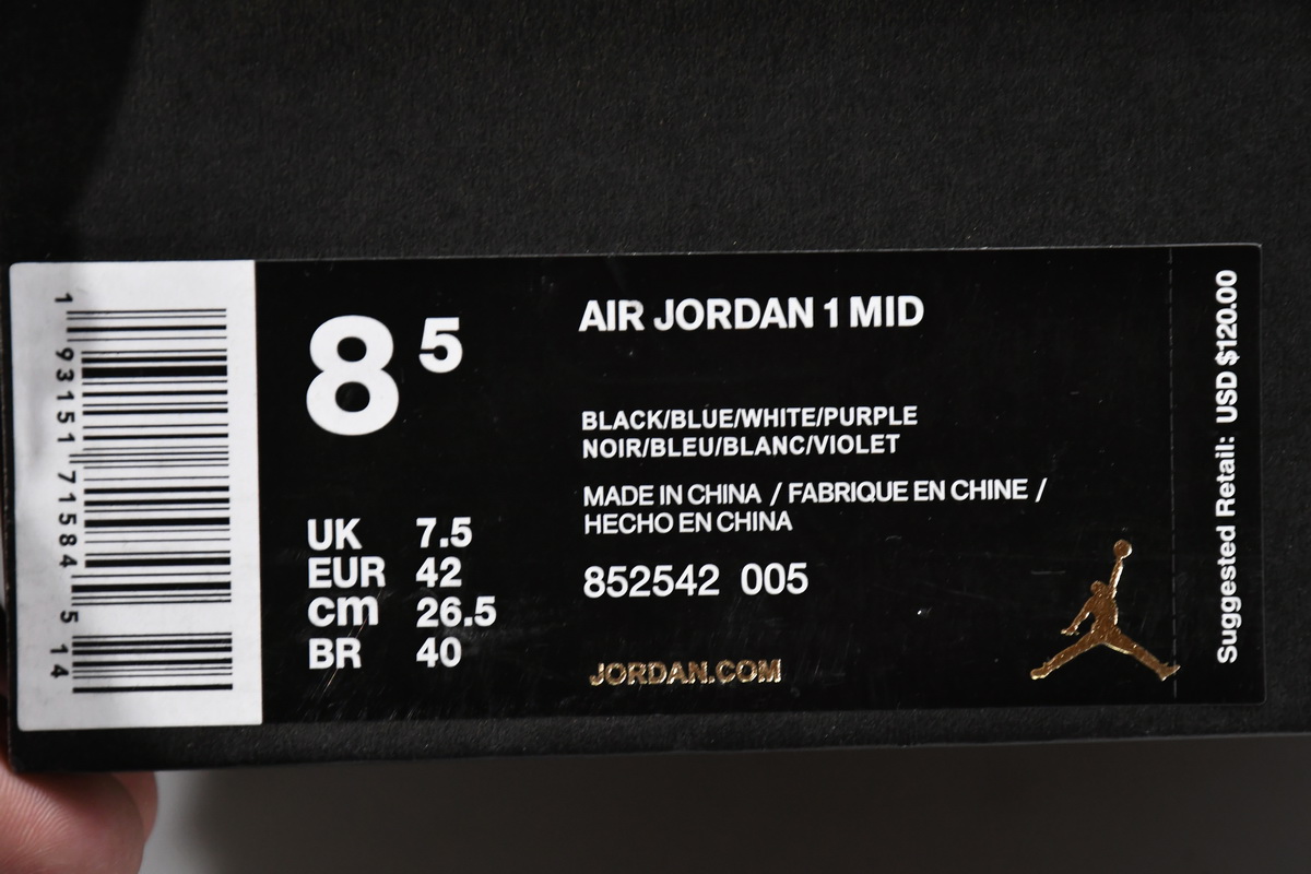Air Jordan 1 Mid Lakers Top 3 852542-005