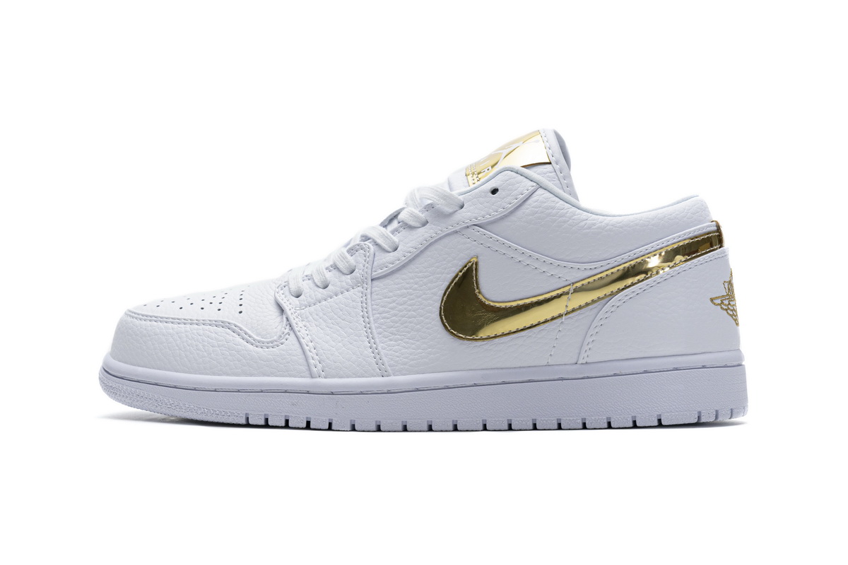 Air Jordan 1 Low White Metallic Gold  CZ4776-100