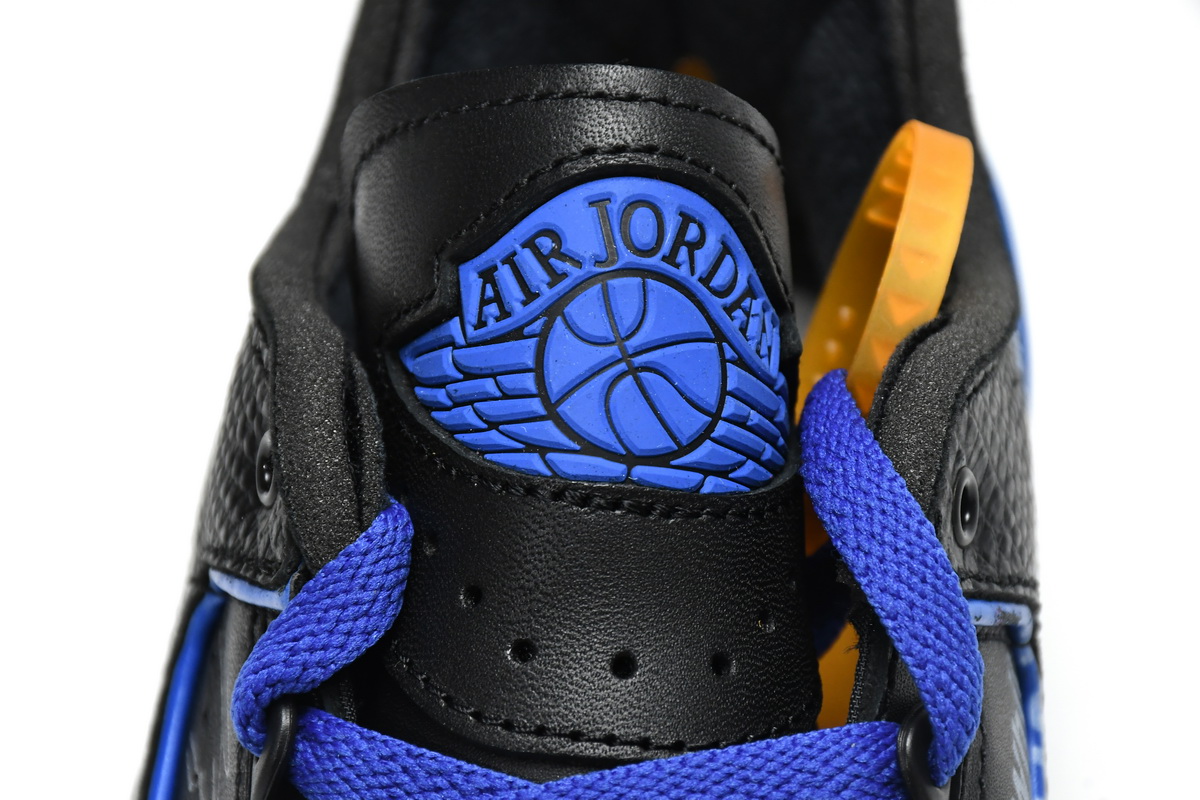 Off White x Air Jordan 2 Retro Low SP Black and Varsity Royal DJ4375-004
