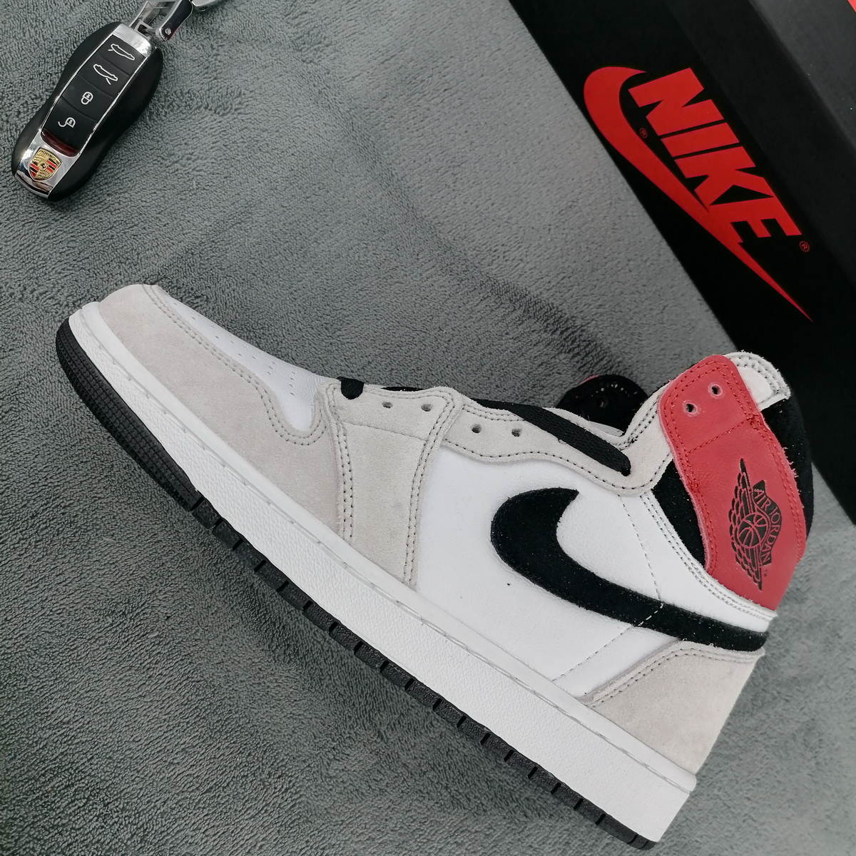 Air Jordan 1 High Smoke Grey Red 555088-126