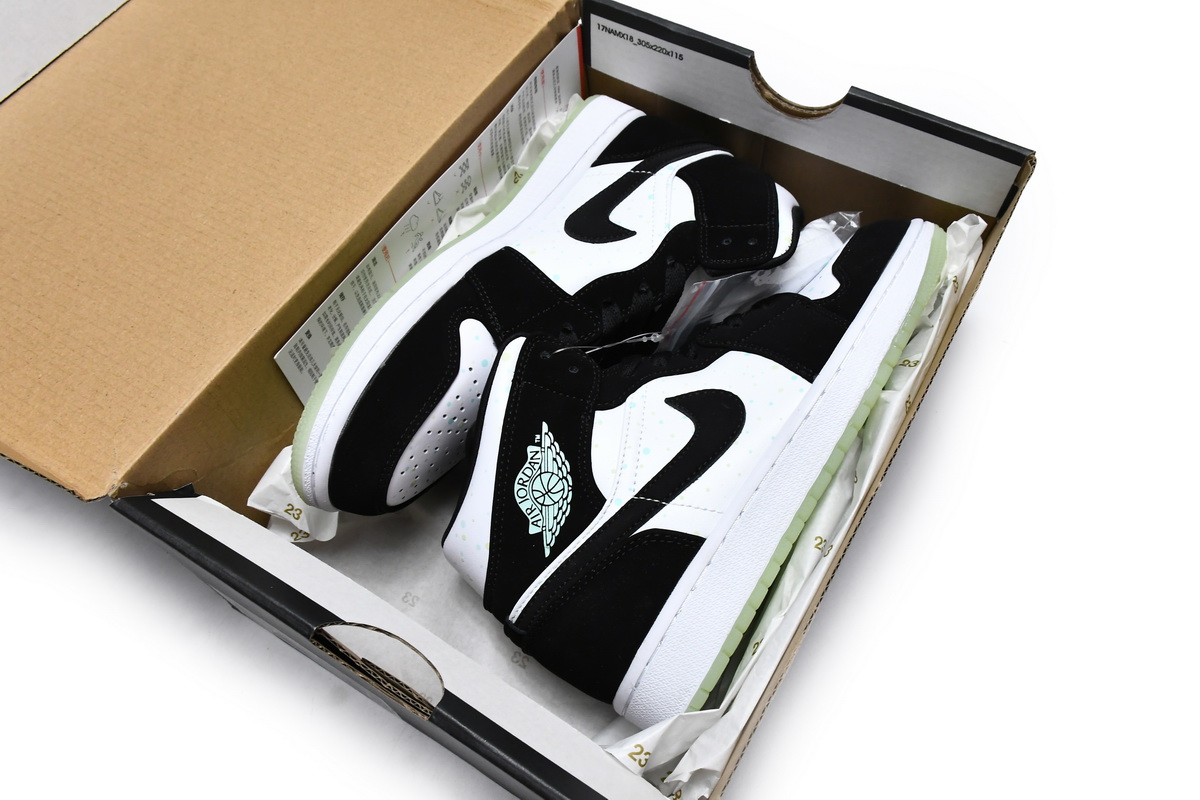 Air Jordan 1 Mid GS White Black Teal Tint BQ6931-103
