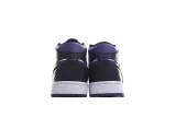 Jordan 1 Mid White Black Purple 554724-095