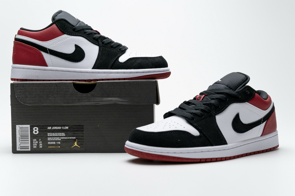 Air Jordan 1 Low Black Toe  553558-116