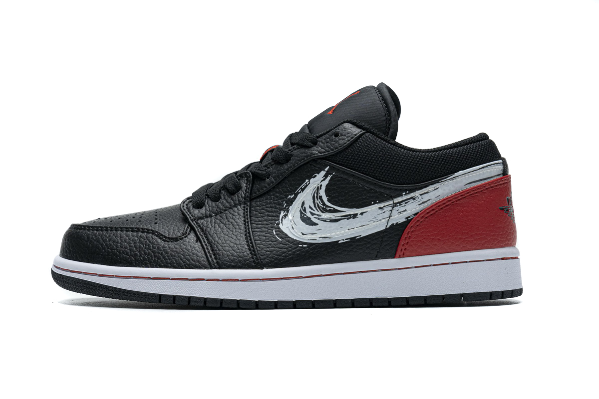 Air Jordan 1 Low Brushstroke Swoosh   DA4659-001