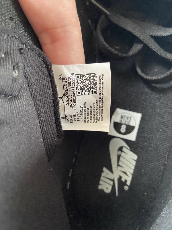 Air Jordan 1 Shadow 2.0 Black Light Smoke Grey 555088-035