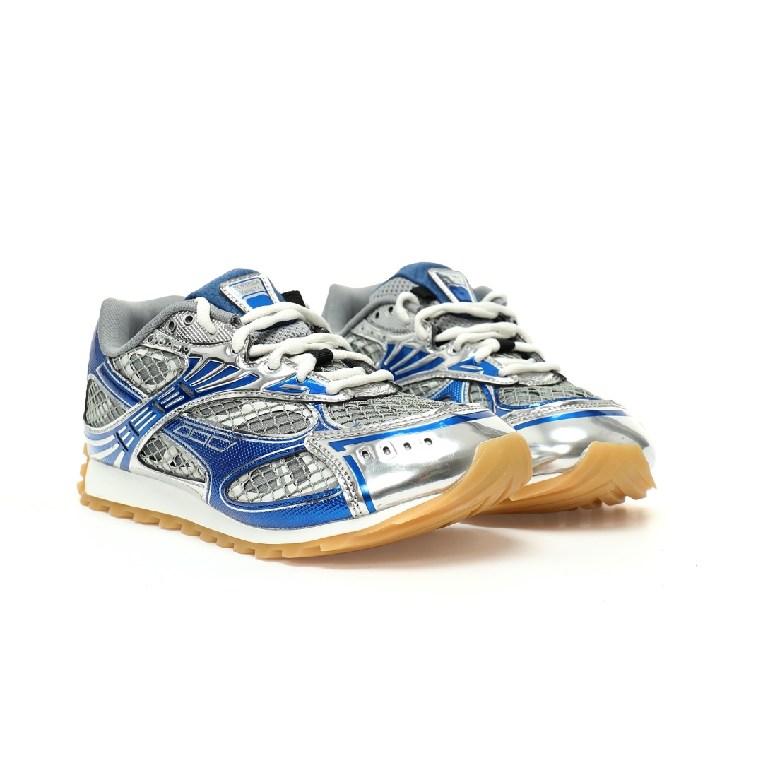 Bottega Veneta Orbit Lace-up Low Sneakers Blue 741357v2x401375