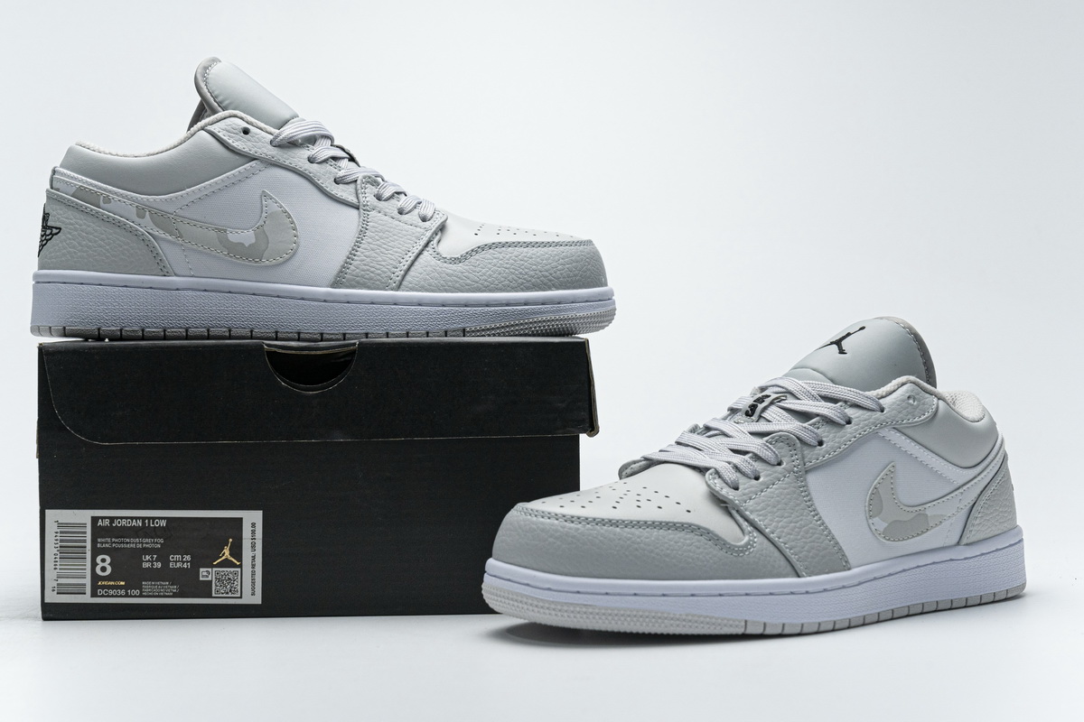Air Jordan 1 Low White Camo  DC9036-100