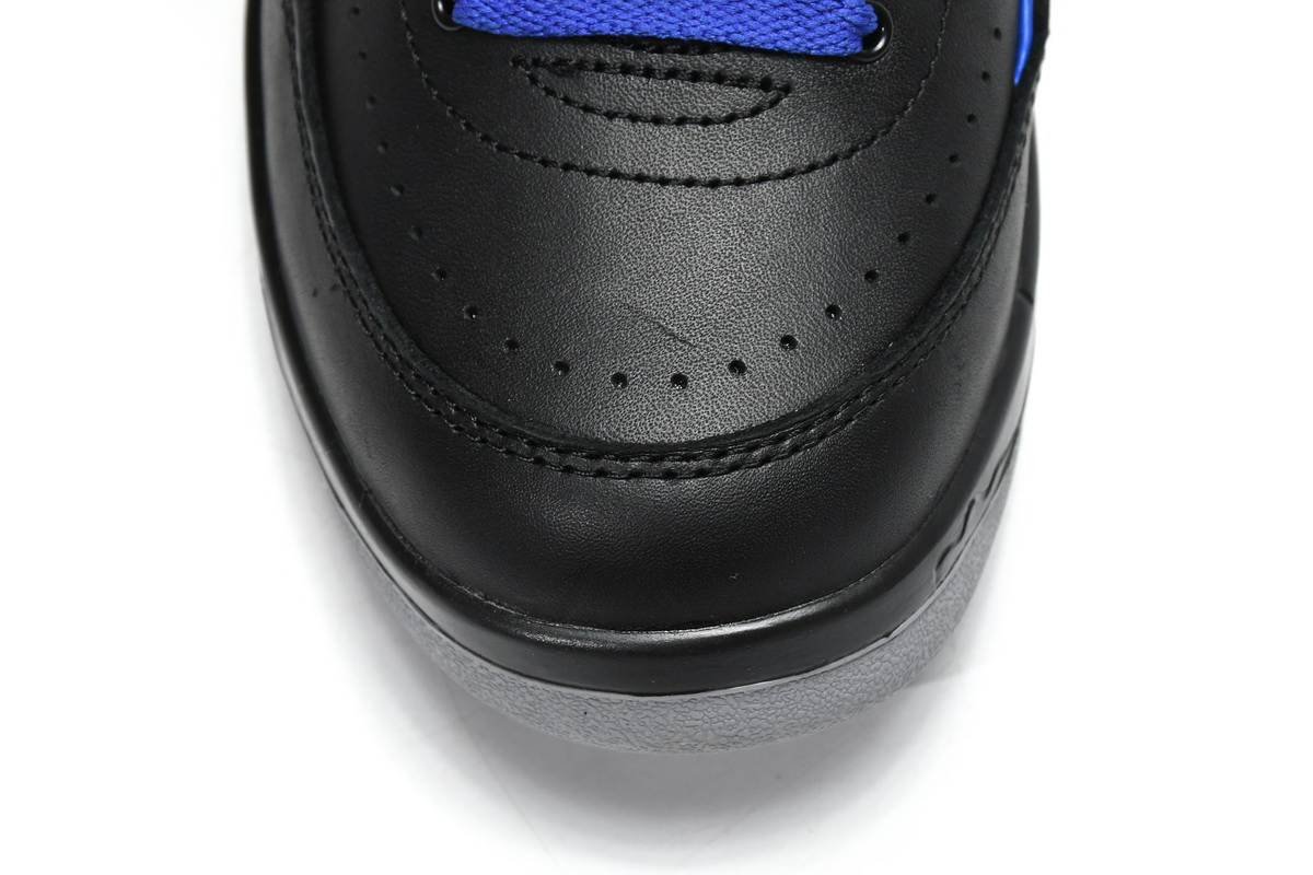 Off White x Air Jordan 2 Retro Low SP Black and Varsity Royal DJ4375-004