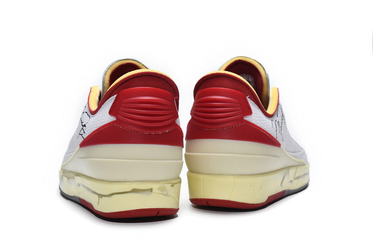 Off White x Air Jordan 2 Retro Low SP White and Varsity Red DJ4375-106
