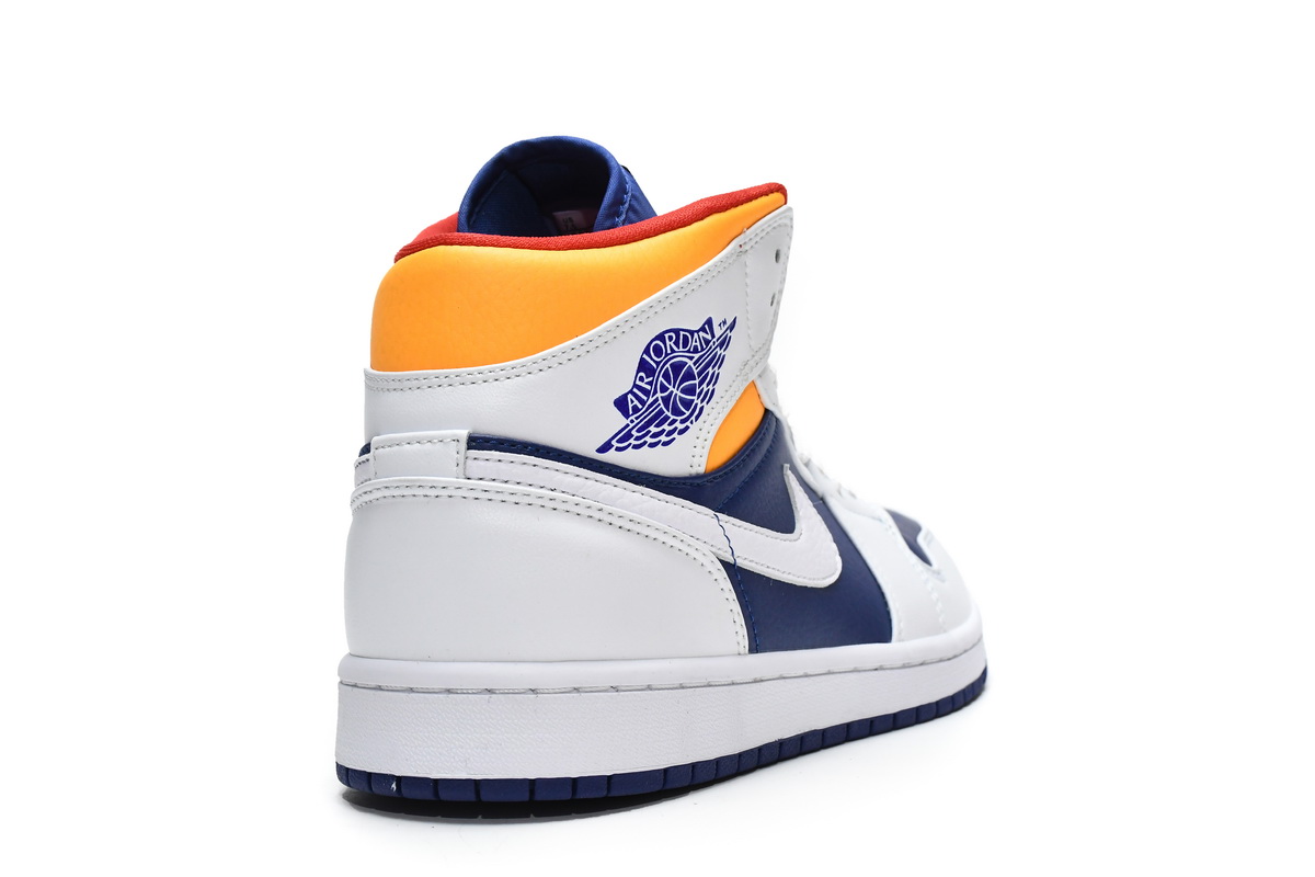 Air Jordan 1 Mid White Deep Royal Blue 554724-131