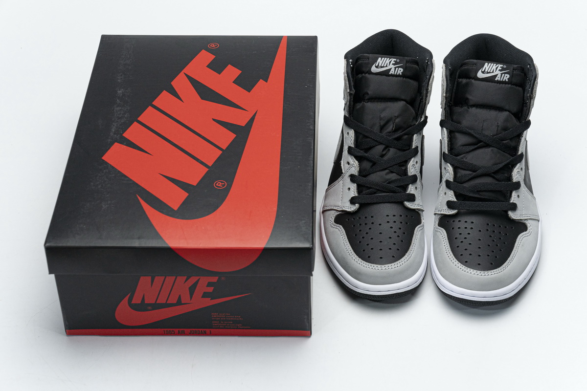H12 Air Jordan 1 Shadow 2.0 Black Light Smoke Grey 555088-035