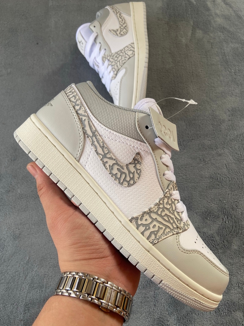 Air Jordan 1 Low PRM Elephant Print  DH4269-100
