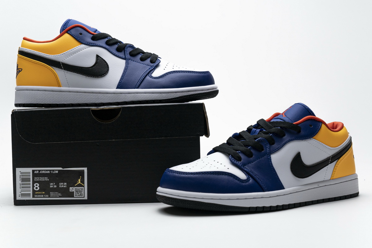 Air Jordan 1 Low Blue Yellow Orange  553558-123