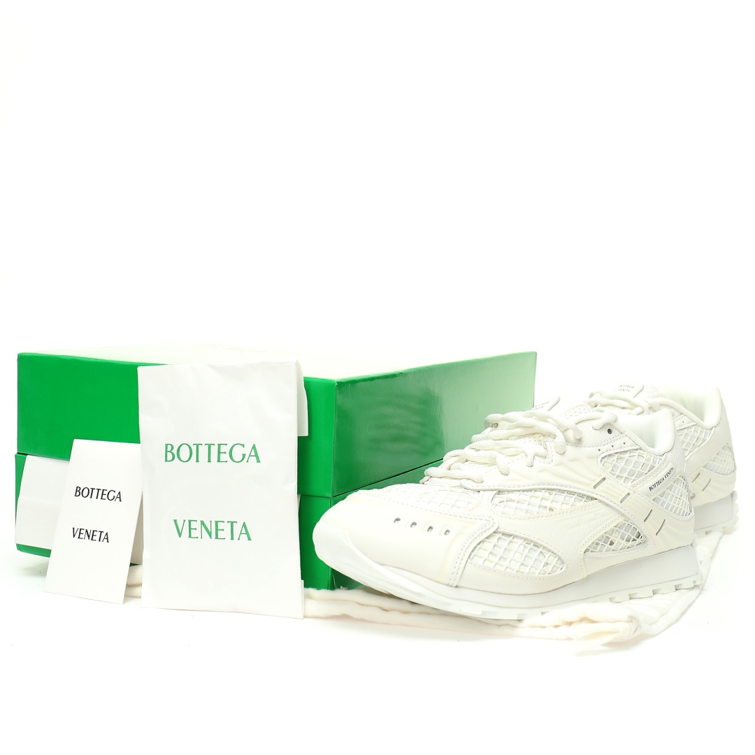 Bottega Veneta Orbit Lace-up Low Sneakers White 741357v2x409013