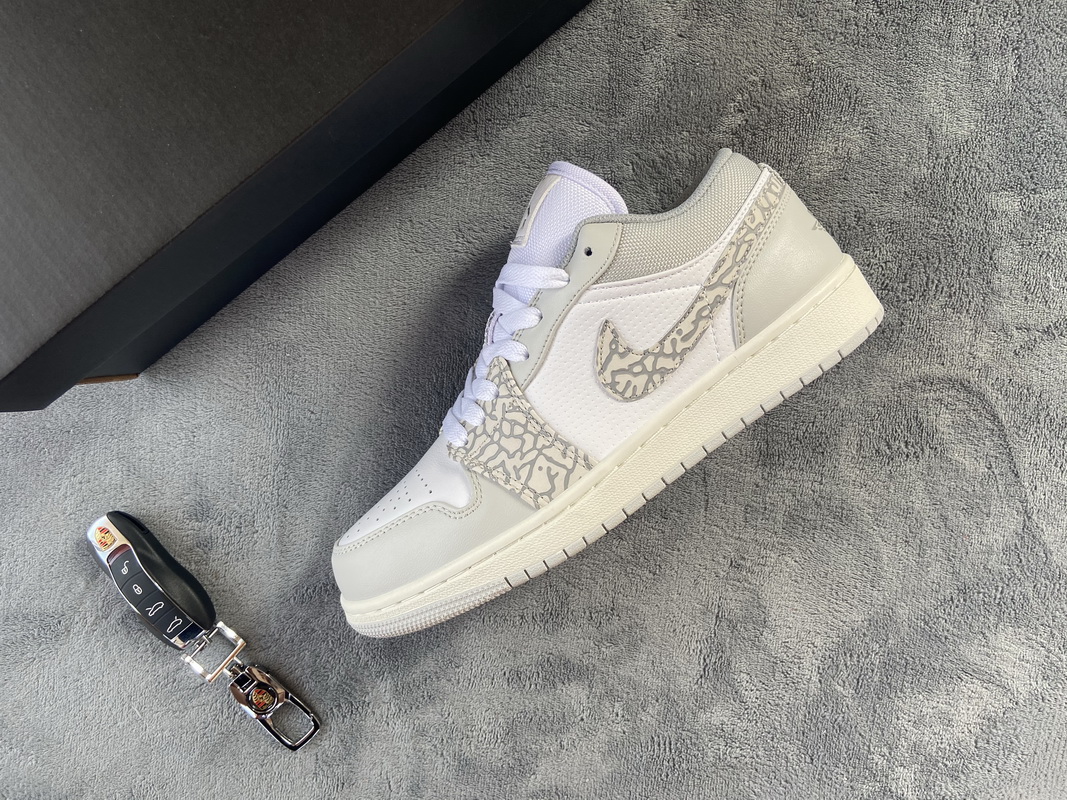 Air Jordan 1 Low PRM Elephant Print  DH4269-100