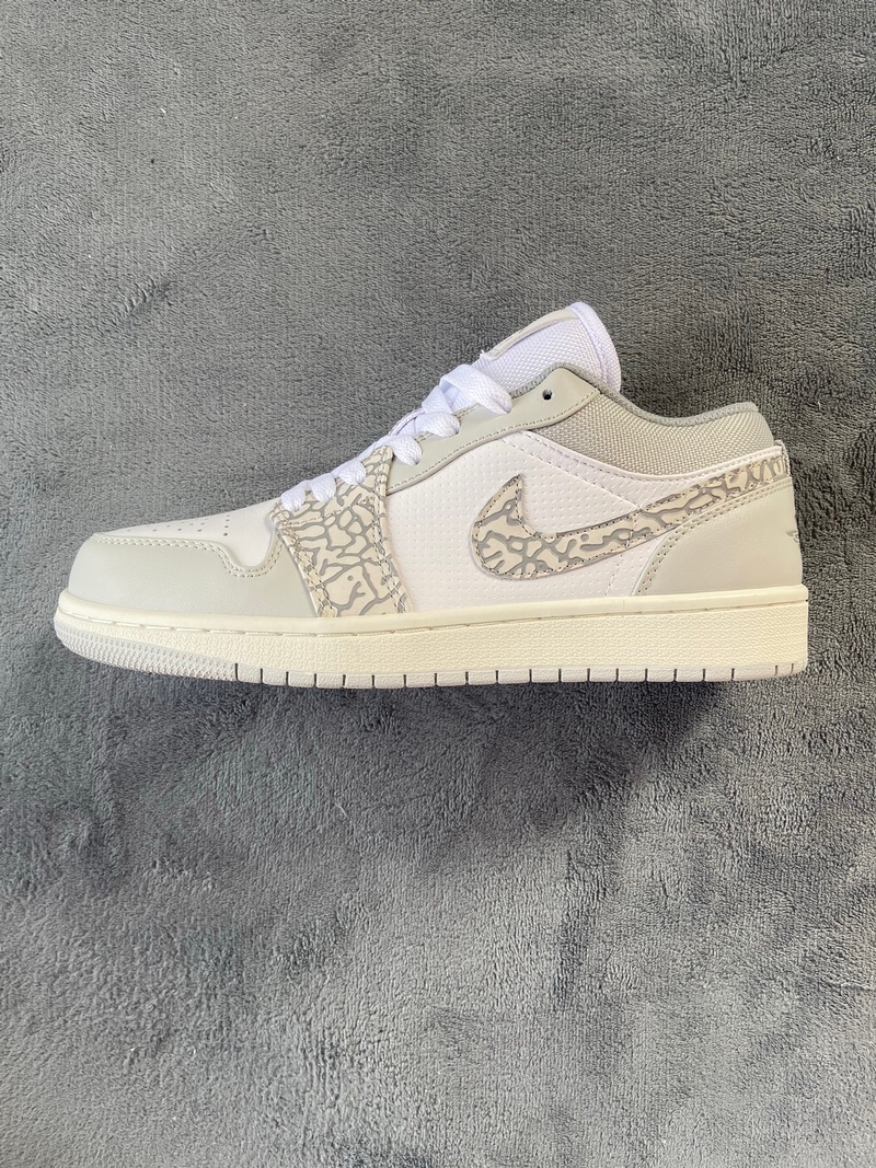 Air Jordan 1 Low PRM Elephant Print  DH4269-100