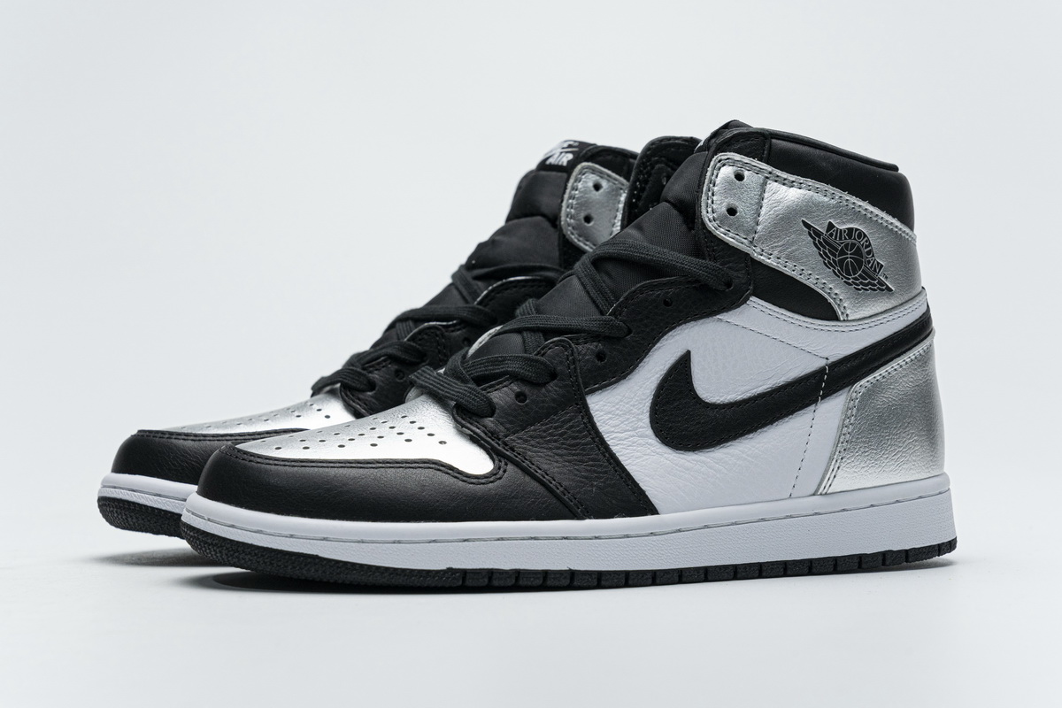 PK GOD   Air Jordan 1 High Silver Toe CD0461-001