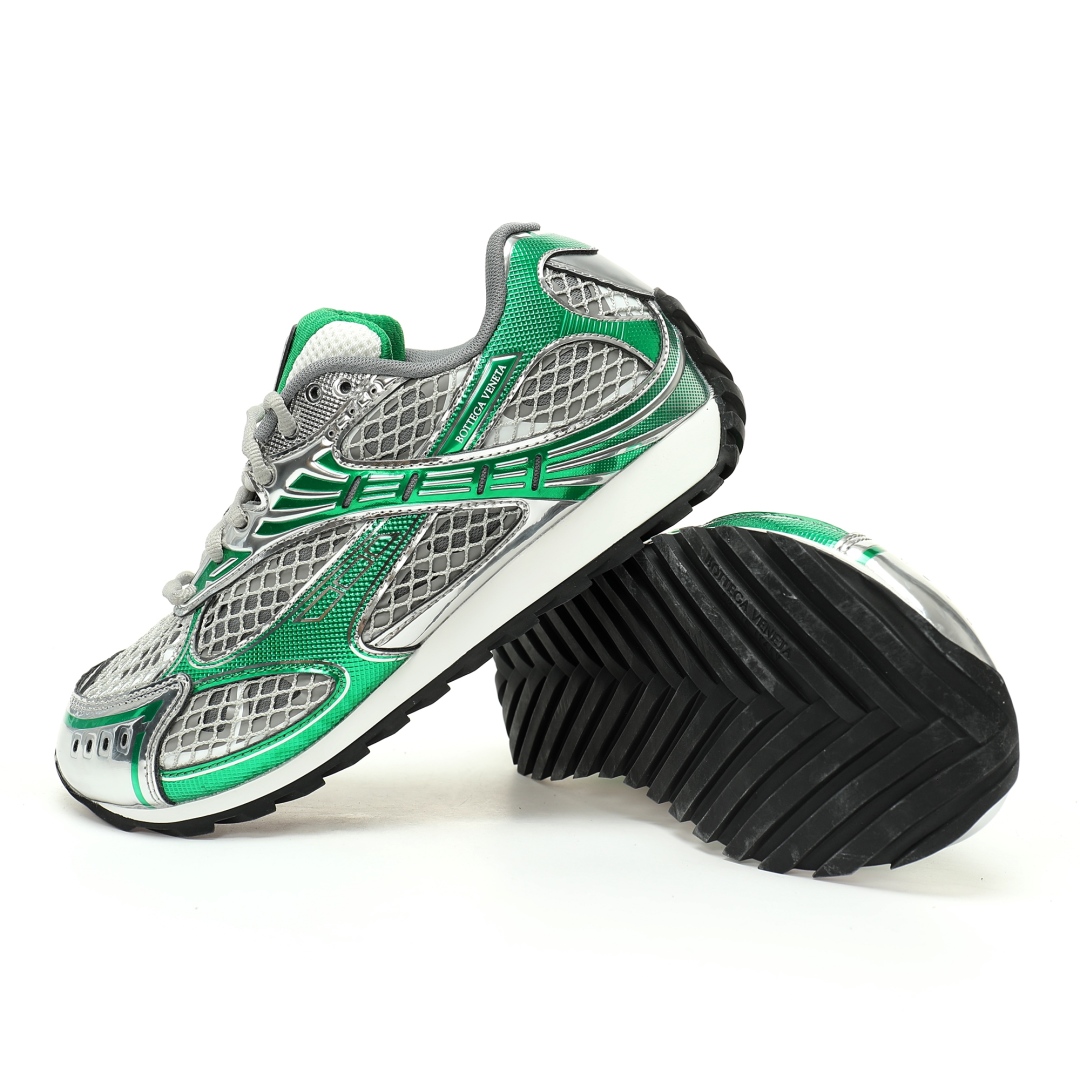 Bottega Veneta Orbit Lace-up Low Sneakers Green 741357v2x401428