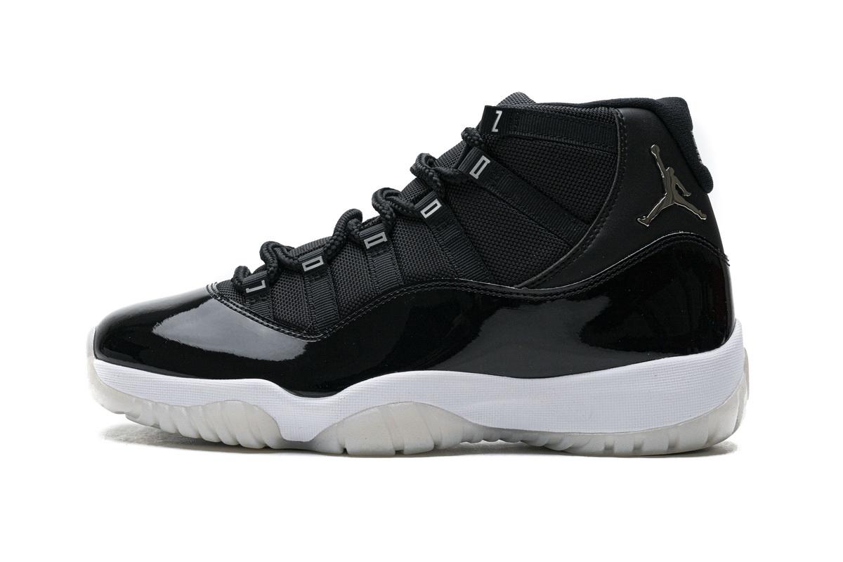 Air Jordan 11 25th Anniversary Black Silver Eyelets CT8012-011