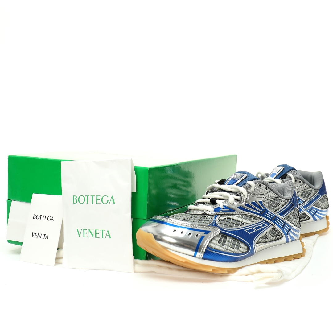 Bottega Veneta Orbit Lace-up Low Sneakers Blue 741357v2x401375