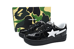 A Bathing Ape Bape Sta #2 Black Patent  1K30-191-302-BLK/1K30-291-302-BLK/001FWK301302M_BLK
