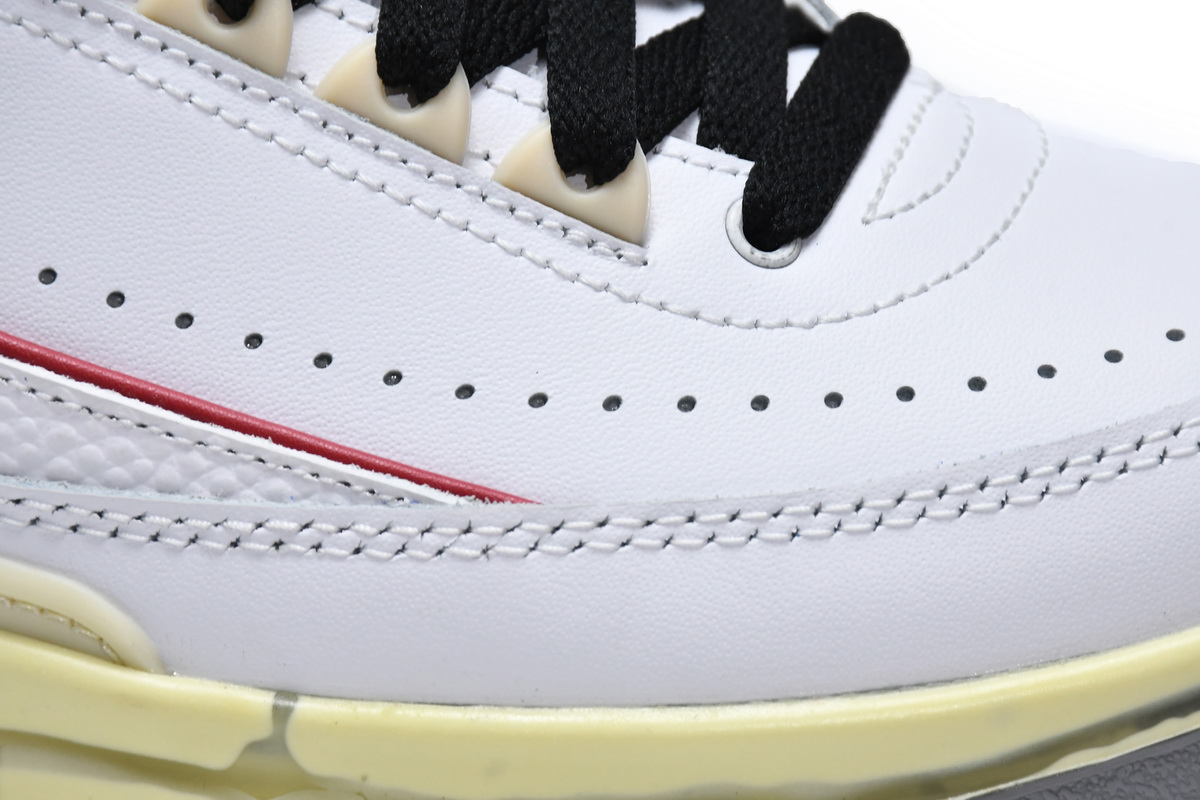 Off White x Air Jordan 2 Retro Low SP White and Varsity Red DJ4375-106