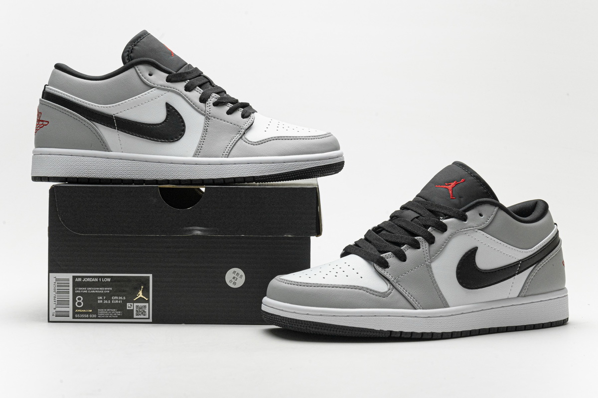 Air Jordan 1 Low Light Smoke Grey  553558-030