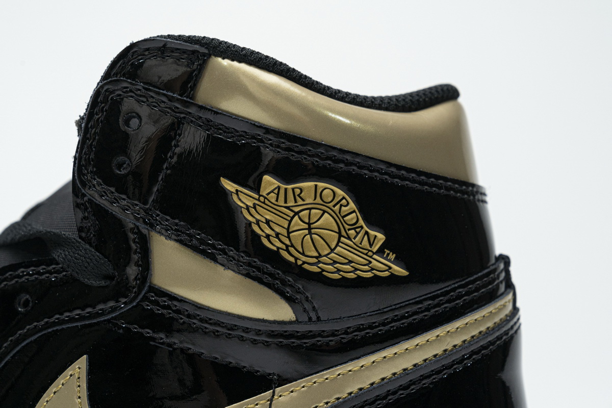 Air Jordan 1 High OG Patent Black Metallic Gold  555088-032