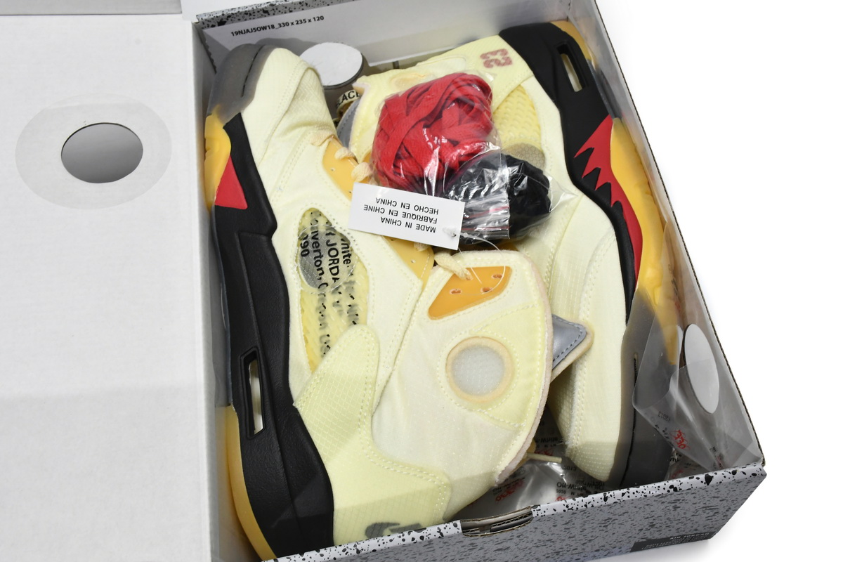 OFF White x Air Jordan 5 Retro SP Sail  DH8565-100